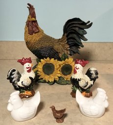 6pc Rooster Decor. Lot