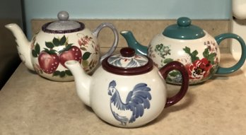 3pc Ceramic Teapots
