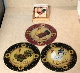 Rooster Coasters & Glass Hotplates