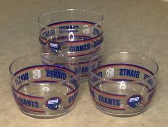 4pc N. Y. Giants Glass Bowls