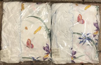 2pc Floral 'priscilla' Curtain Panels - 98' X 63' - New