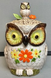 1970s Ceramic Owl Cookie Jar
