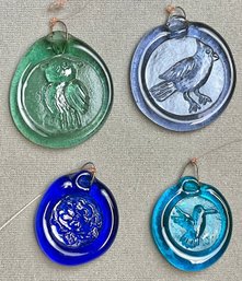 4 Colored Art Glass  Sun Catchers