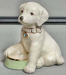 Lenox Puppy W/ Bowl Figure