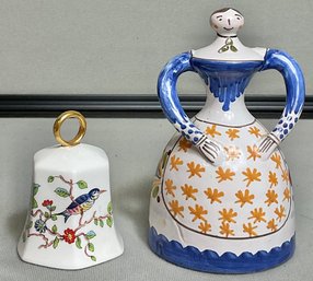 2 Porcelain Bells