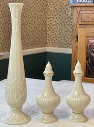 Lenox Bud Vase & Salt/Pepper Shakers - Made USA