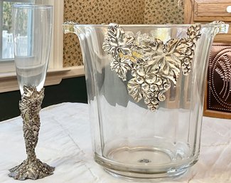 Arthur Court Design Ice Bucket & Champagne Flute