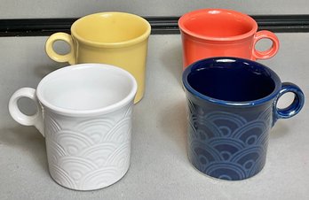 4 Fiesta Ware Coffee Mugs