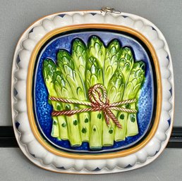 Ceramic Hand Painted Asparagus Mold