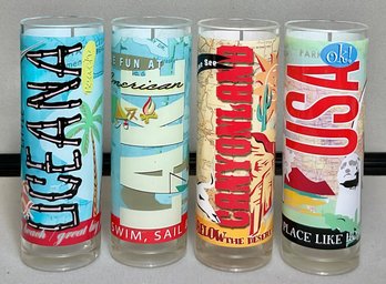 4 Plastic USA Tumblers