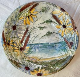 Hand Painted By The Sea Bowl - Artist Signed