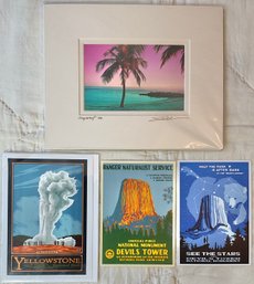 Mallory Dock, Key West Signed Photo & 3 Post Cards
