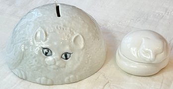 2 Nancy Lopez Ceramic Cats