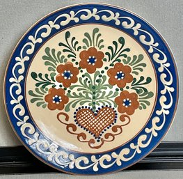 Vintage Bauer German Folk Art Pottery Plate