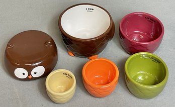 Ceramic Owl Nesting Measuring Cups