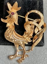Vintage Gold Tone Napier Rooster Brooch/Pin