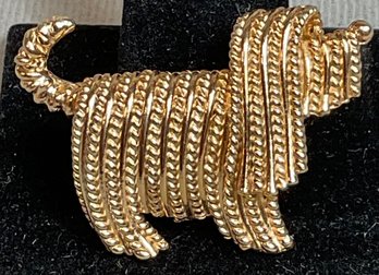 Vintage Gold Tone Napier Sheep Dog Brooch/Pin