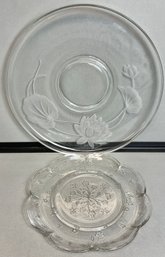 2 Glass Platters