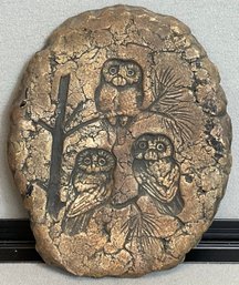 Owl Wall Plaque - Signed Stan