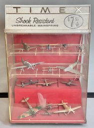 Vintage Timex Watch Store Display W/ Model Airplane Collection