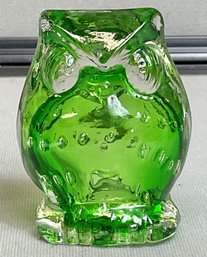 Mid Century Green Art Glass Paperweight