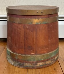 Vintage Wood Ice Kanakin/ Ice Bucket W/ Lid