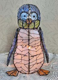 Stained Glass Penguin Lamp