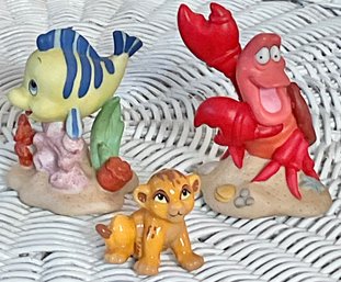 3 Small Disney Figurines