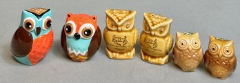 3 Sets Owl Salt & Pepper Shakers
