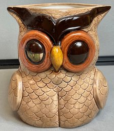 Vintage Ceramic Owl Shaped Planter