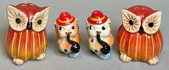 2 Sets Owl Salt & Pepper Shakers