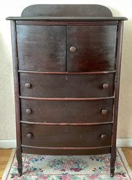 Antique Mahogany Bow Front Dresser