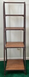Rustic Metal & Wood Ladder Bookcase/Shelf