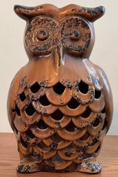 Large Ceramic Owl Tea Light Holder