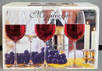 8pc Mendocino French Crystal Wine Glasses - New