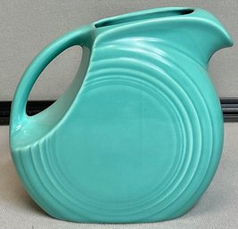 Small Fiesta Ware Disk Pitcher - Turquoise