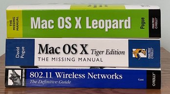 3 Computer Books - Mac/ Wireless Networks