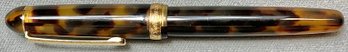 Vintage Platinum Japan 3776 Fountain Pen - Celluloid Tortoise Shell - 18k Nib