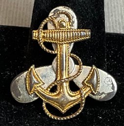 WW2 Sterling Navy WAVES Insignia Pin