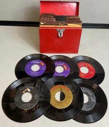 Metal 45 Rpm Case & 45s