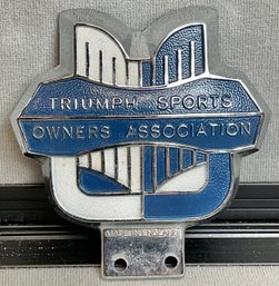 Vintage Triumph Sports Owners Association License Plate Topper