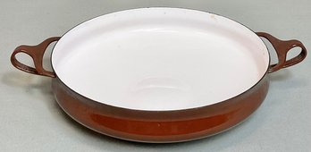 Vintage Brown Enamel Dansk Kobenstyle Paella Pan