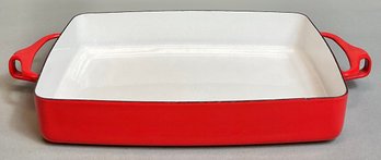 Vintage Red Enamel Dansk Kobenstyle Casserole Baking Pan
