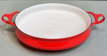 Vintage Red Enamel Dansk Kobenstyle Paella Pan