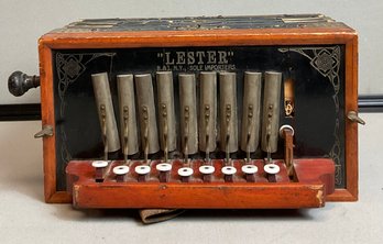 Vintage Wood Lester Professional Accordion
