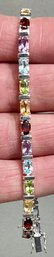 Sterling Multi Gemstone Tennis Bracelet