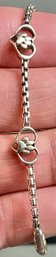 Sterling Heart Paw Print Bracelet