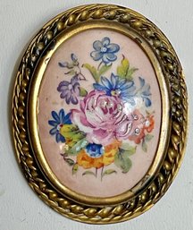 Antique Bijoux Romeo Hand Painted Limoges Brooch