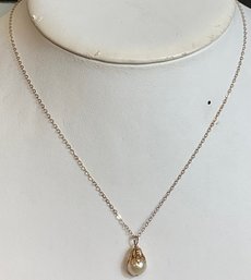 14k Gold Pearl Pendant Necklace