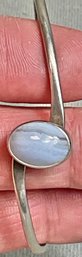 Sterling & Blue Lace Agate Cuff Bracelet